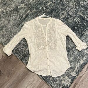 Anthropologie Tiny Brocade Blouse